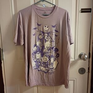 2/$10 Disney The Nightmare Before Christmas Purple Graphic T-Shirt